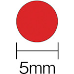 3M エーワン （TM）  カラーラベル 丸型 5mmΦ 黄 （9枚入） 07064