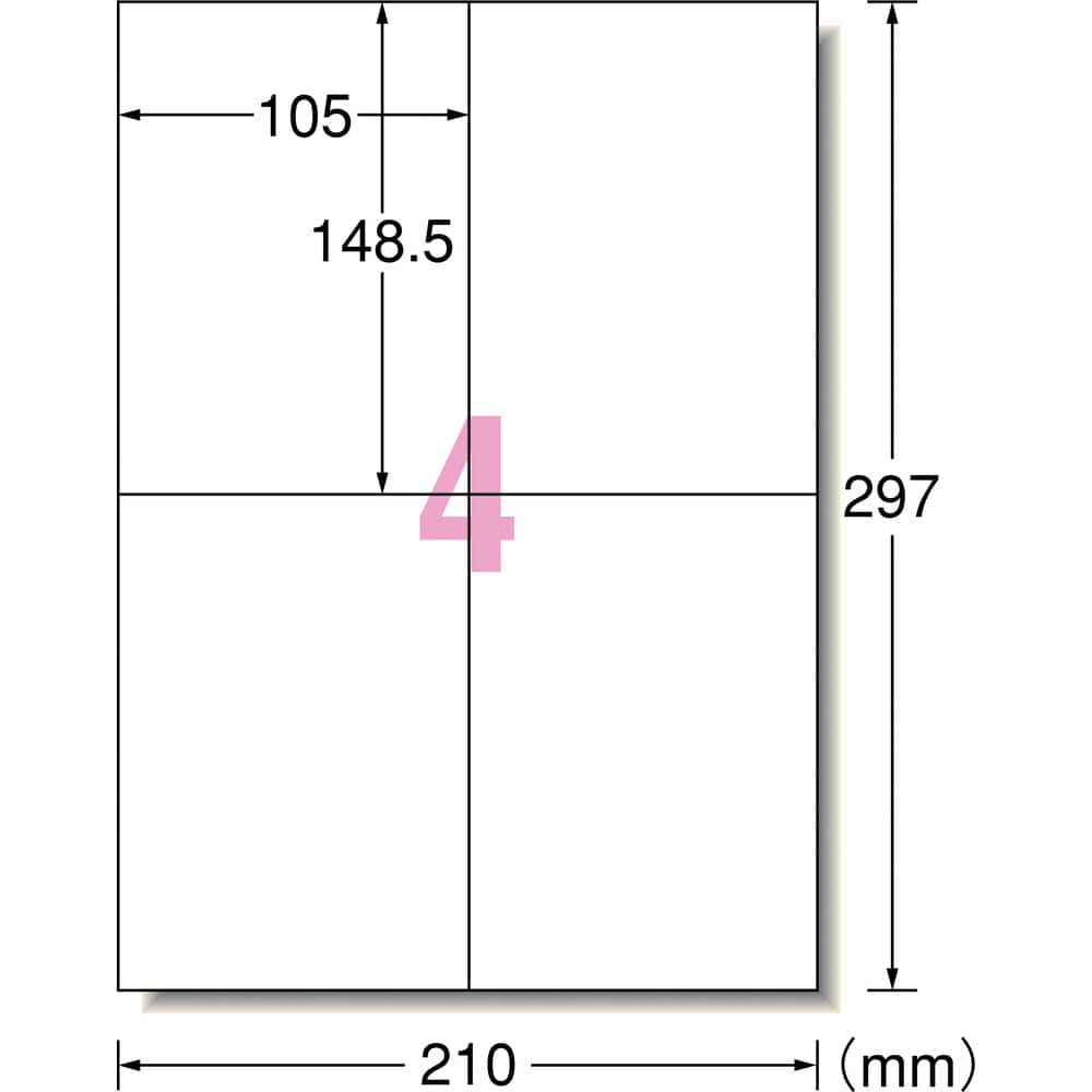 3M エーワン （TM）  ラベルシール プリンタ兼用 強粘着4面 （18枚入） 78204