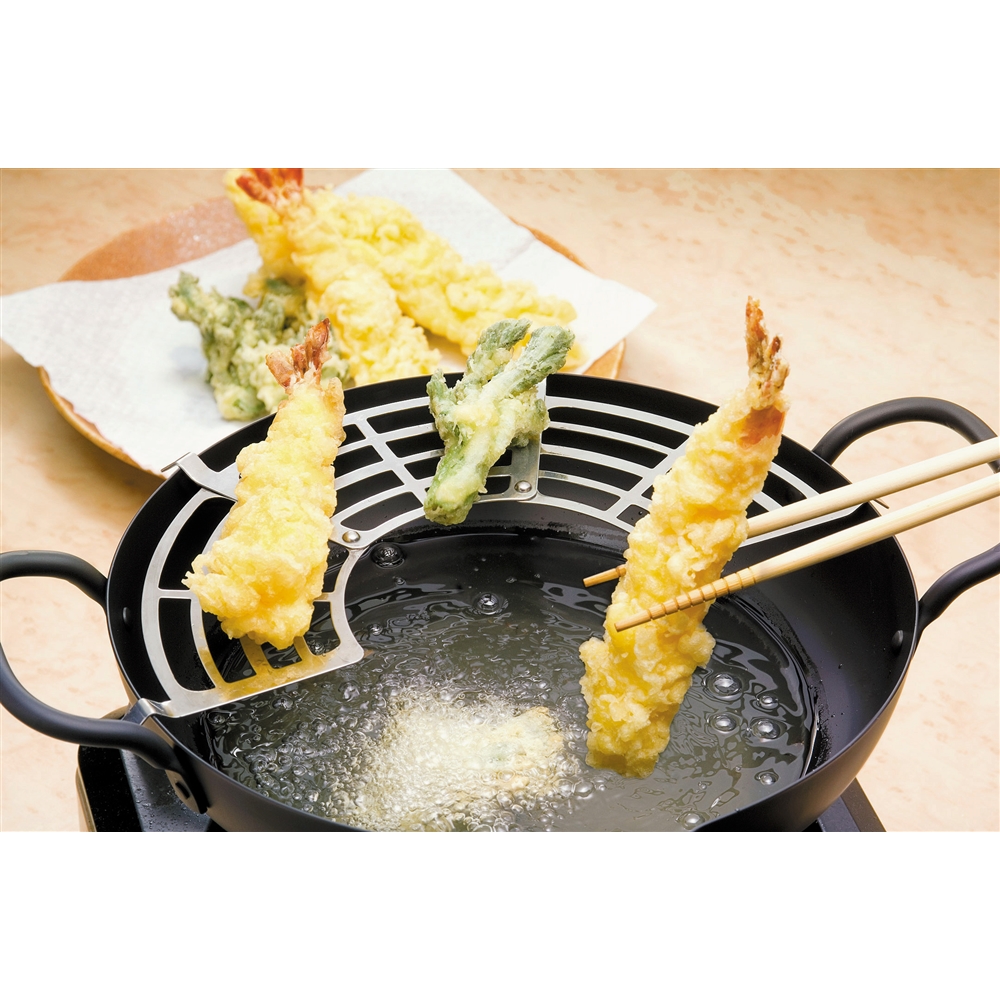 高儀 天ぷら鍋用自在アミ．