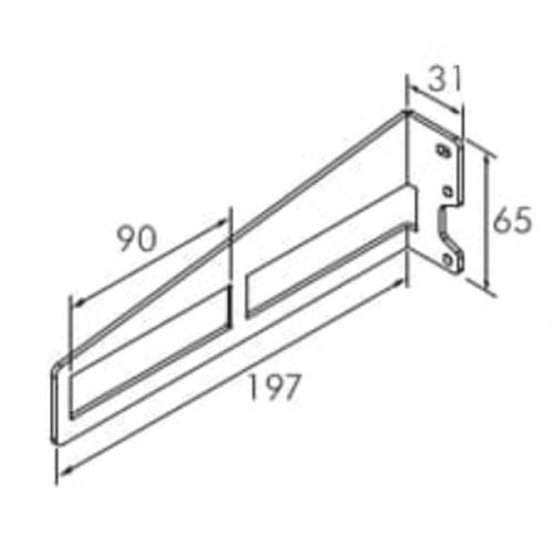 大里 亜鉛黒１×４用棚受２枚用左右ペアＩＤ－００１ 2枚用