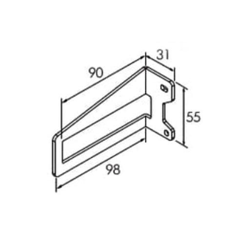 大里 亜鉛黒１×４用棚受１枚用左右ペアＩＤ－００２ 1枚用