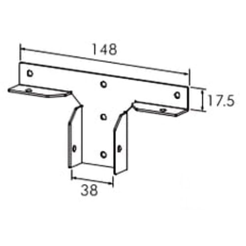 大里 亜鉛黒２×４用ＴジョイントＩＤ－０２４