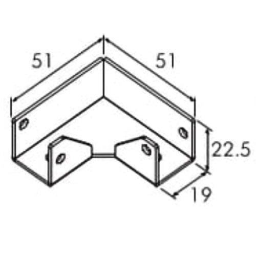 大里 亜鉛黒１×４用ＬジョイントＩＤ－０２５ Ｌジョイント