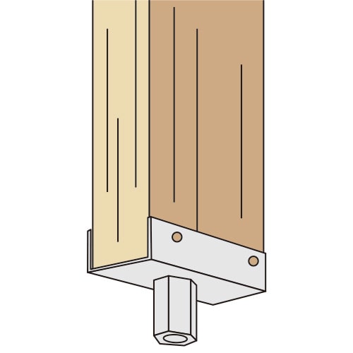 ２×４材用アジャスター　２５ｍｍ用 (アジャスターねじ太さM8） 25mm用