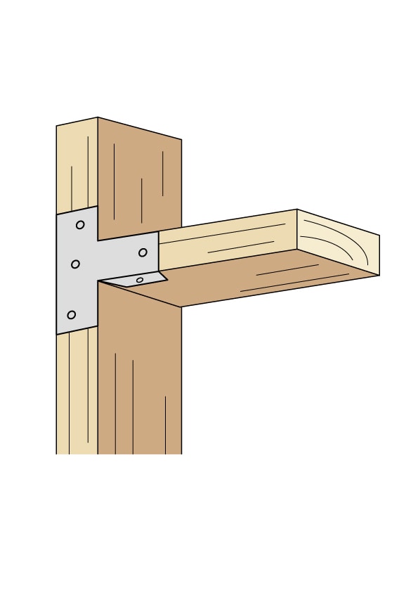 ２×４ラクラク取付Ｔ字　２バイ用