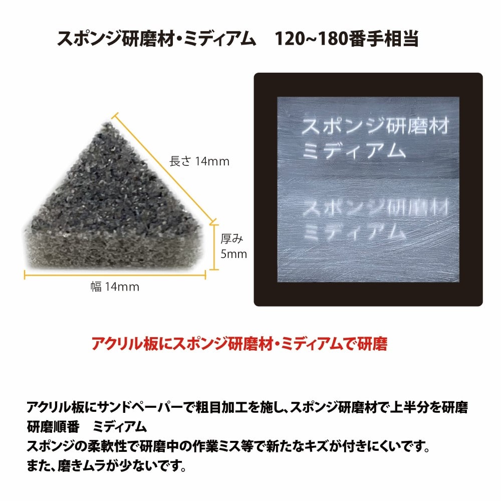 プロクソン(PROXXON) スポンジ研磨材ミディアム三角10ケ入り No.26595 ミディアム三角