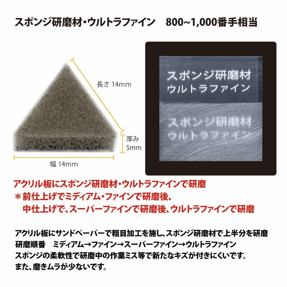 プロクソン(PROXXON) スポンジ研磨材ウルトラファイン三角10ケ入り No.26598 ウルトラファイン三角