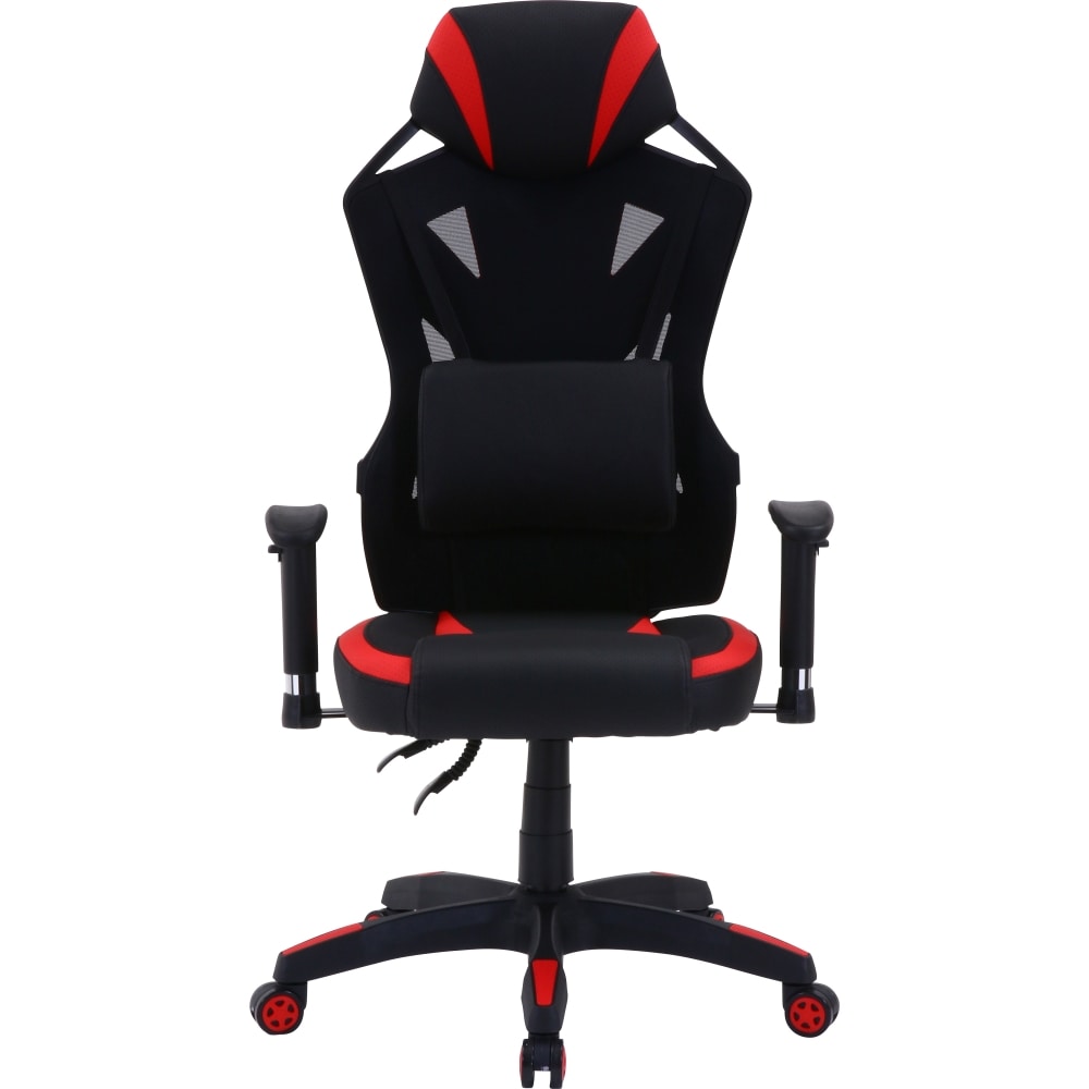 【アウトレット】不二貿易 ゲーミングチェア レイズレッド 回転式 リクライニング   幅68.5cm 19427 Eスポーツ 組立式 レッド