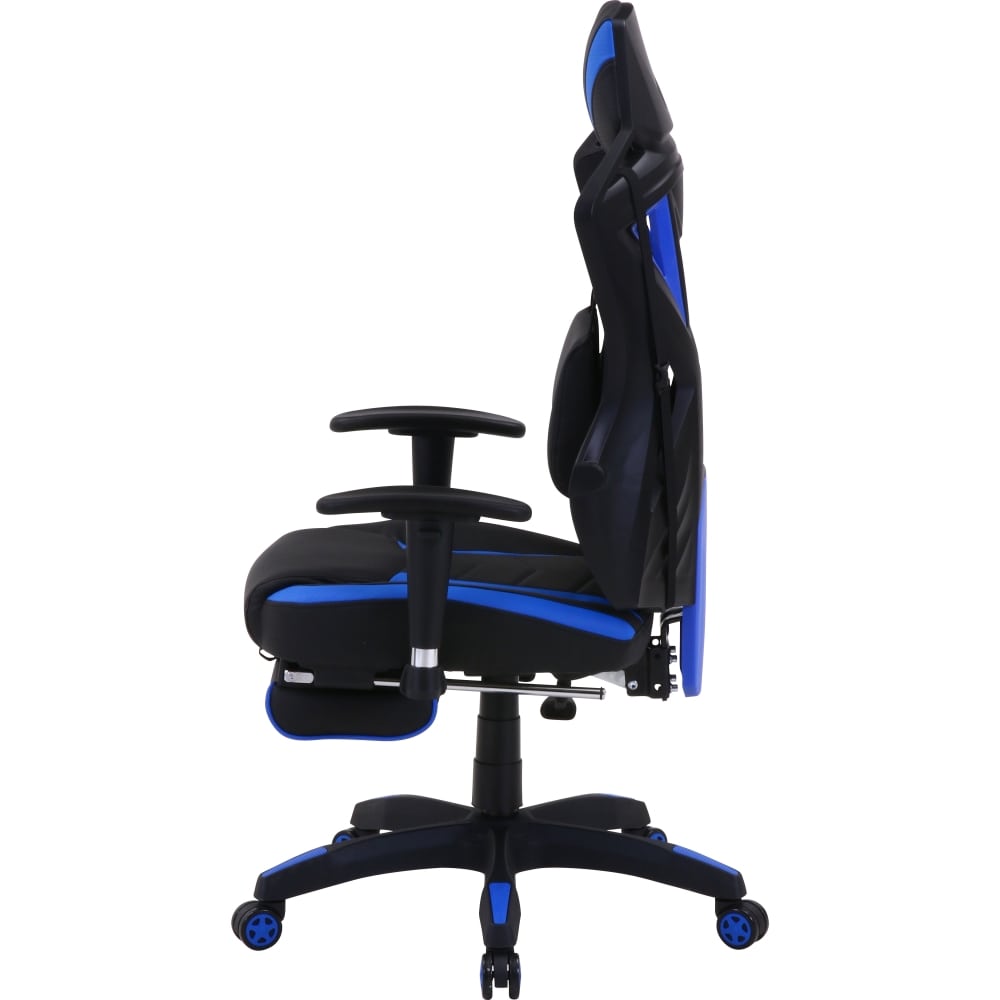 不二貿易 メッシュゲーミングチェア レイズブルー フットレスト付 回転式 リクライニング 幅68.5cm 19430 Eスポーツ 組立式(ブルー):  文房具・事務用品|ホームセンターコーナンの通販サイト