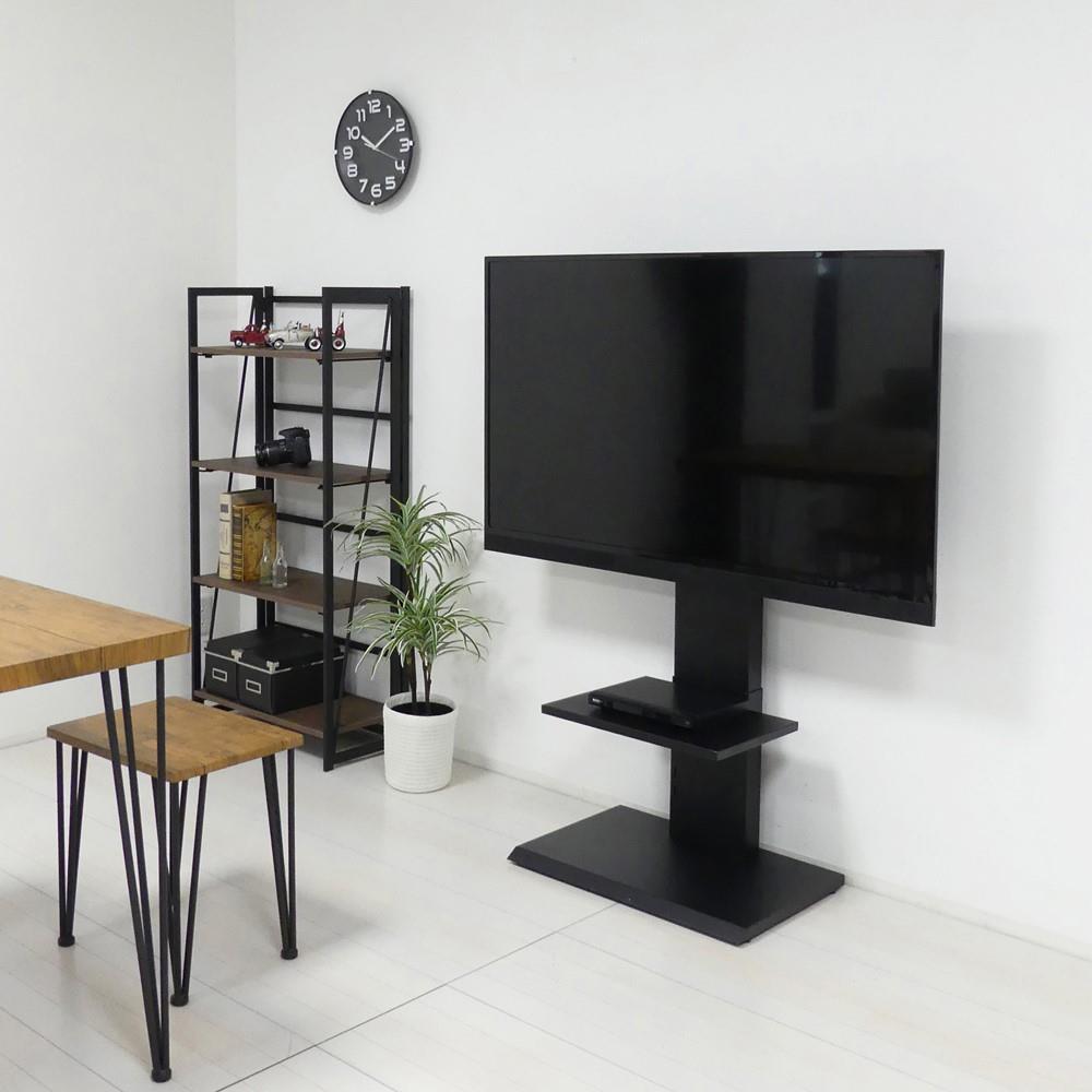 クロシオ　壁掛け風テレビ台　ロー　２３８１２　ブラック ブラック