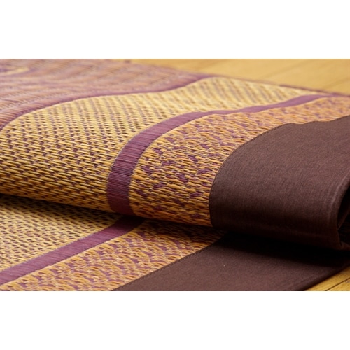 イケヒコ・コーポレーション(IKEHIKO) 　純国産　い草ラグカーペット 『DXランクス総色』(裏面不織布張り加工)　約１４０×２００ｃｍ　ワイン 約１４０×２００ｃｍ　ワイン