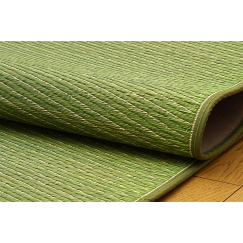 イケヒコ・コーポレーション(IKEHIKO) 　純国産　い草ラグカーペット　『Ｆソリッド』　グリーン　１４０×２００ｃｍ（裏：ウレタン） グリーン　１４０×２００ｃｍ