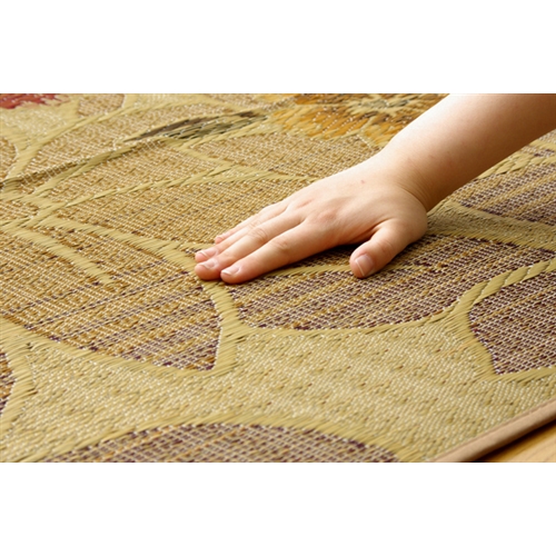 イケヒコ・コーポレーション(IKEHIKO) 　純国産　袋織　い草ラグカーペット　『ＤＸなでしこ』　ベージュ　１９１×１９１ｃｍ（裏：不織布） ベージュ　１９１×１９１ｃｍ