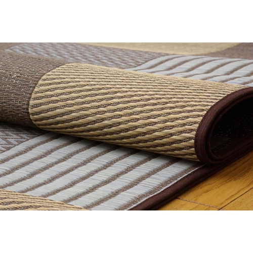 イケヒコ・コーポレーション(IKEHIKO) 　純国産　袋織い草ラグカーペット　『京刺子』　ブラウン　１９１×３００ｃｍ ブラウン　１９１×３００ｃｍ
