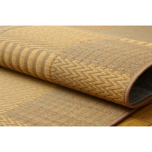 イケヒコ・コーポレーション(IKEHIKO) 　純国産　袋織　い草ラグカーペット　『ＤＸ京刺子』　ベージュ　１９１×１９１ｃｍ（裏：不織布） ベージュ　１９１×１９１ｃｍ