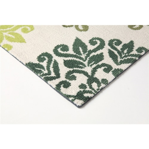 イケヒコ・コーポレーション(IKEHIKO)  玄関マット　マイクロファイバー　北欧調　『ニール』　グリーン　約４５×７５ｃｍ　滑りにくい加工 グリーン