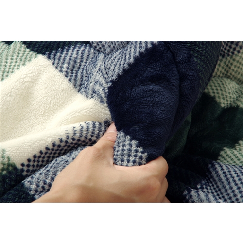 イケヒコ・コーポレーション(IKEHIKO) 　洗える　こたつ布団　正方形単品　薄掛けタイプ　『ジャーナル』　グリーン　１９０×１９０ｃｍ