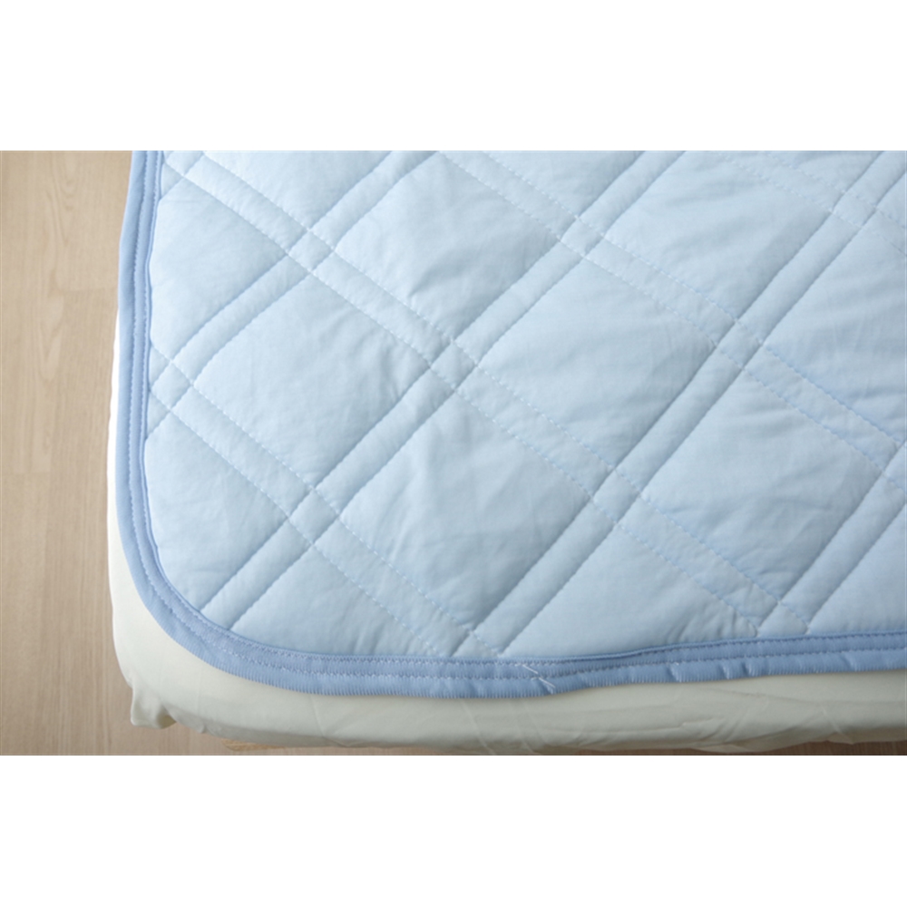 イケヒコ・コーポレーション(IKEHIKO) 　敷きパッド シングル 洗える 冷感 涼感 接触冷感 『NEWプレミアムクール 敷パッド』 約100×205cm　吸水　速乾　リバーシブル ブルー