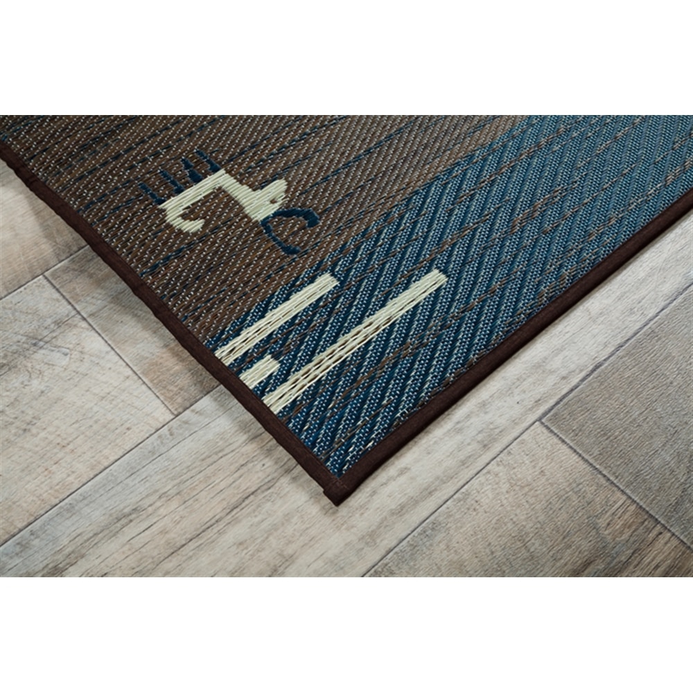 イケヒコ・コーポレーション(IKEHIKO) い草ラグ おしゃれ 国産 カーペット 『Fダーウィン』 ネイビー 約191×191cm(約191×191ｃｍ):  インテリア・家具・収納用品|ホームセンターコーナンの通販サイト