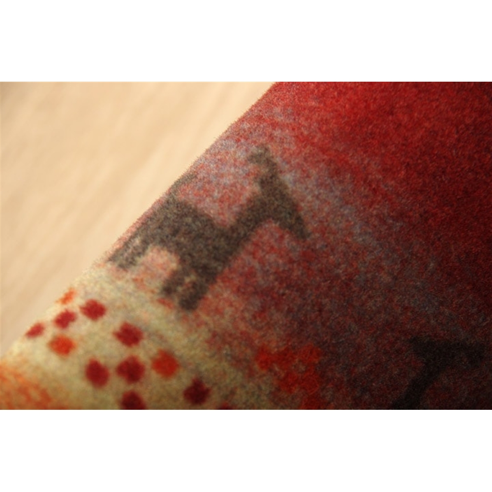 イケヒコ・コーポレーション(IKEHIKO) 　玄関マット 洗える 『シェスタ』レッド 約50×80cm 50×80cm