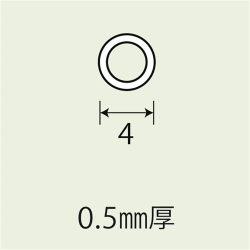 アルミ丸パイプ　ＮＯ．５０４　４Ｘ０．５　１０００ＭＭ