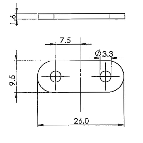 BX-283 ミニ金具フラット25.5mm