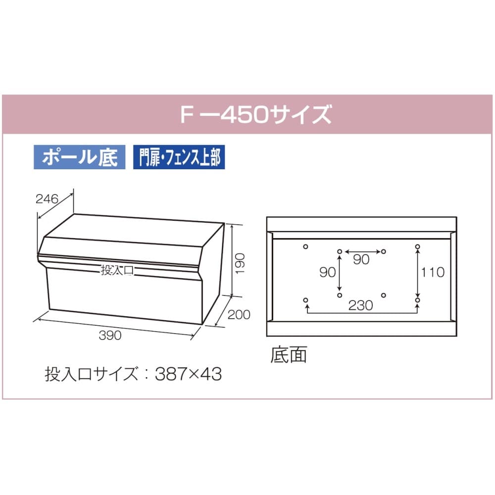 ケイジーワイ工業 KGY サントミ ブロックポスト F-450 前入後出