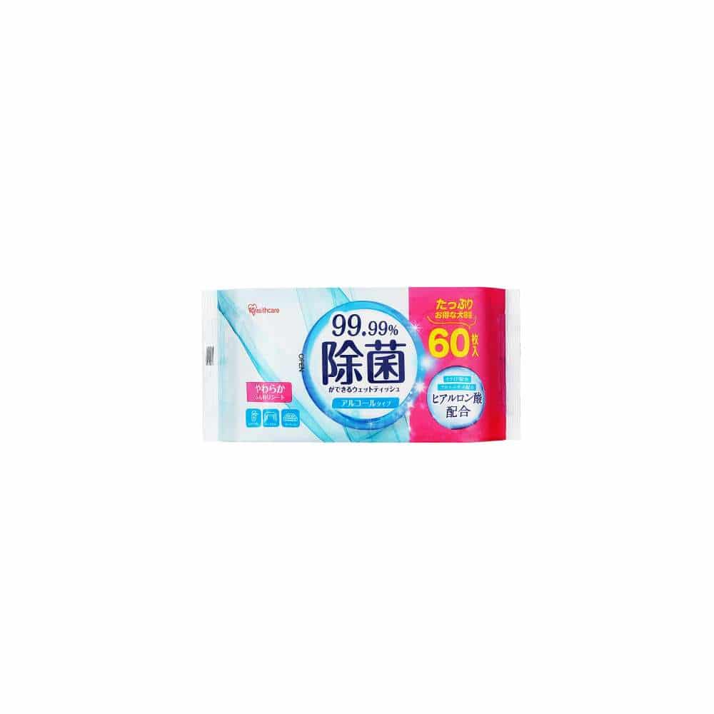 アイリスオーヤマ　除菌ができるウェットティッシュアルコール６０枚×８Ｐ　ＷＴＳ－６０Ａ８Ｐ アルコール６０枚×８Ｐ