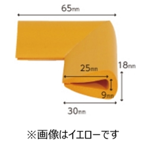 はさみこみクッション　コーナー用　内幅９ＭＭ　ブラック　１個 ブラック