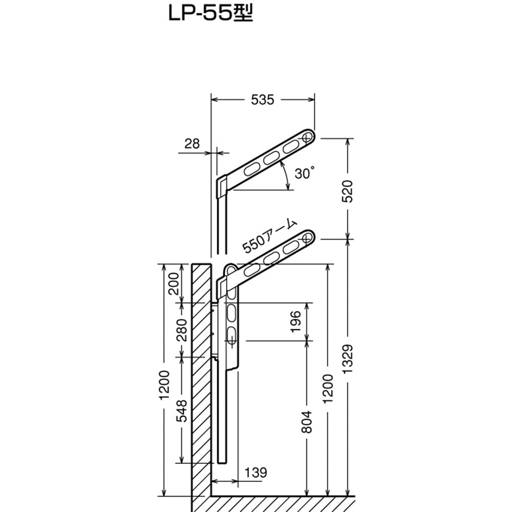 川口技研ホスクリーン上下式ポールＬＰ５５－ＤＢ 1本 ダークブロンズ