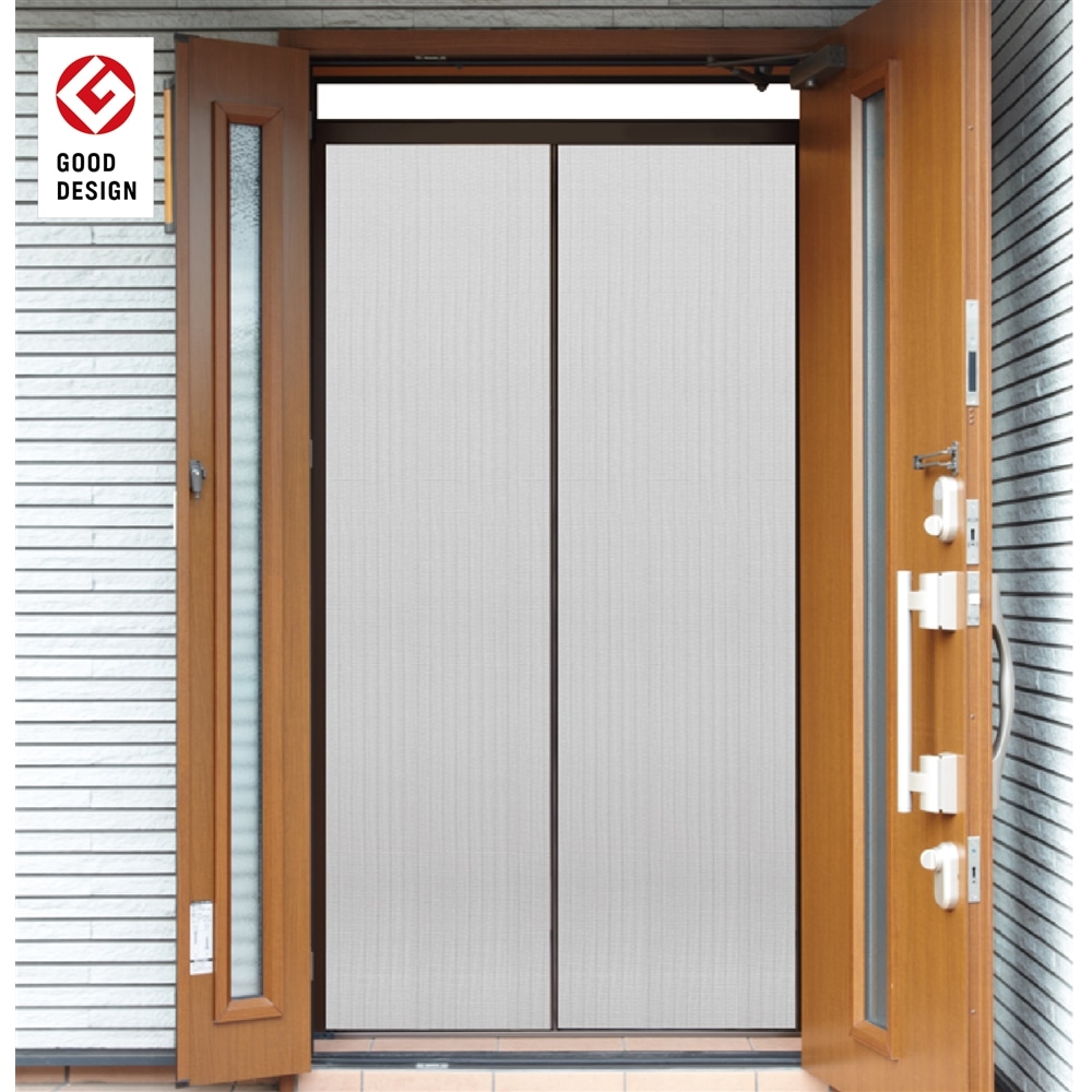 川口技研 ノーカットロータリーワイドサイズ（玄関網戸） NCW22 高さ220～240cm 幅94～122cm 木材・建材・金物