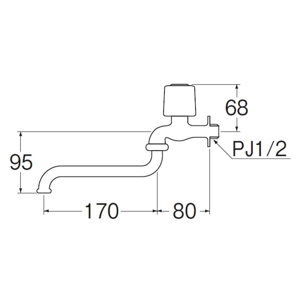 SANEI 自在水栓（赤）JA10JC-13 R レッド（標準地仕様）