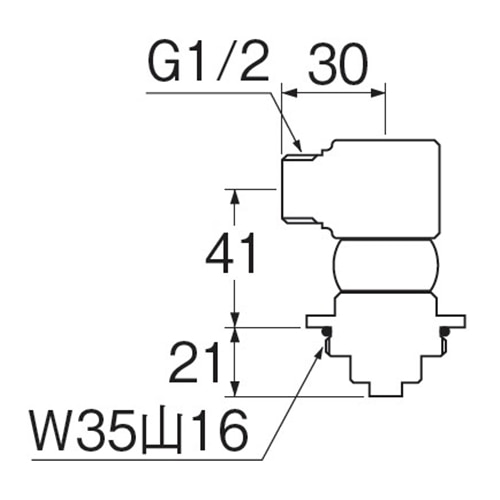 SANEI 洗浄便座取付アダプターB50-1 Ｂ50-1