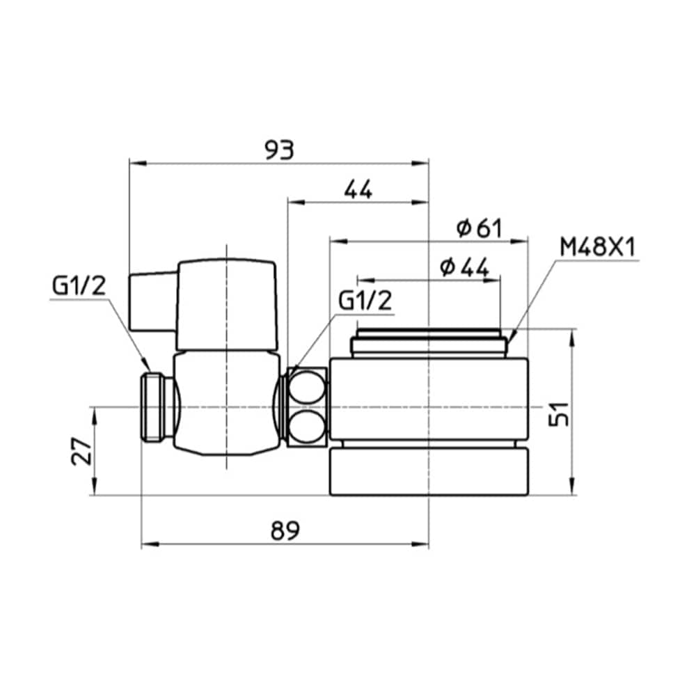 SANEI シングル混合栓用分岐アダプターB98-2B