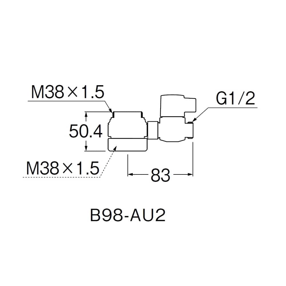 SANEI シングル混合栓用分岐アダプターB98-AU2: 住宅設備・電設・水道用品|ホームセンターコーナンの通販サイト