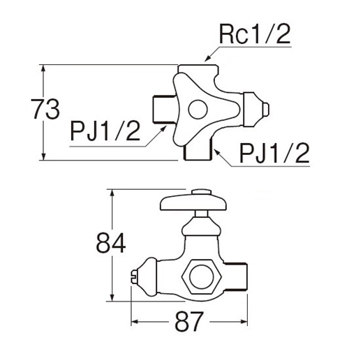 SANEI 分岐止水栓本体（共用形）V2220RAD-X3-13