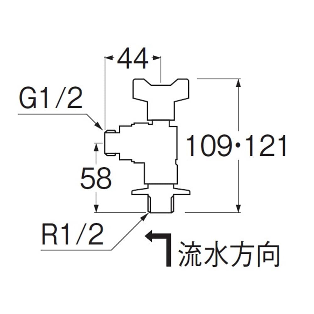 SANEI 逆止付アングルボールバルブV626BV-13