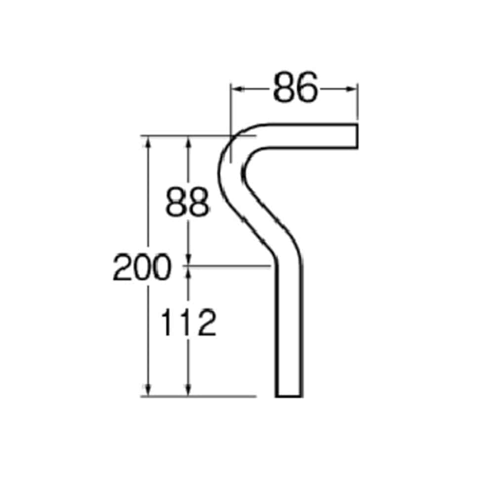 SANEI 小便ＰパイプV90-67-85X200 200mm