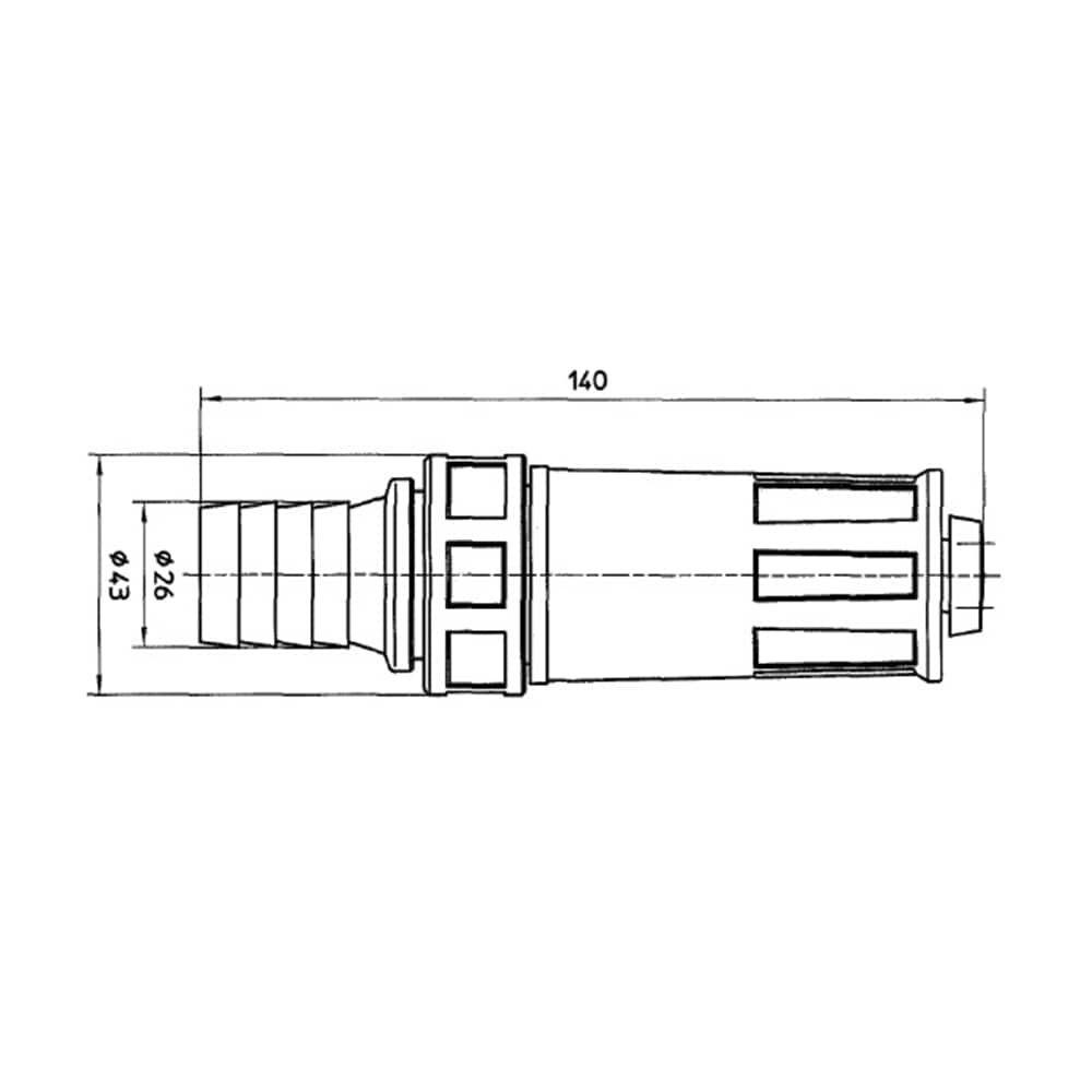 SANEI ロケットノズルN411-25 タイプ25