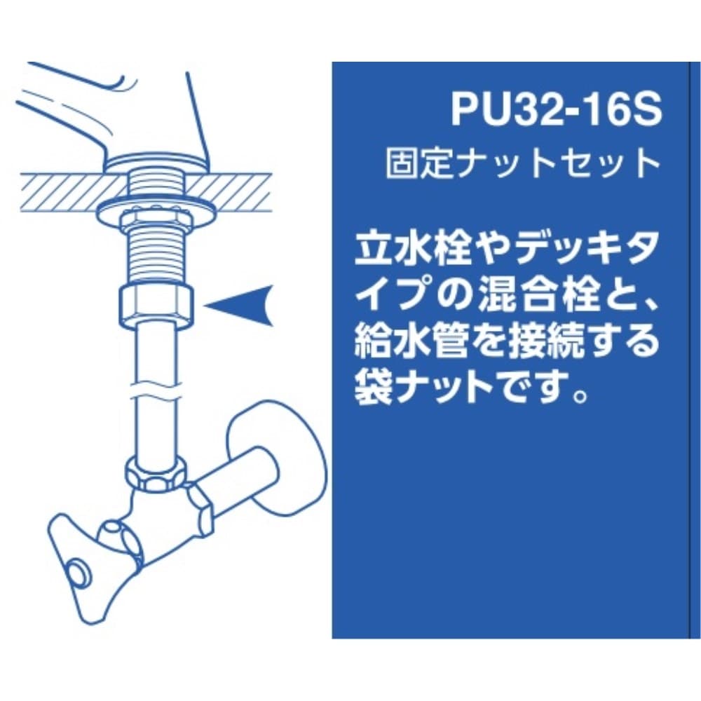 三栄水栓製作所　固定ナットセット　ＰＵ３２－１６Ｓ