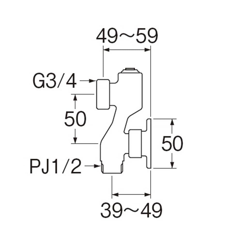 SANEI 増設偏心管U3-90X-50