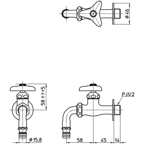 SANEI 散水用ホーム水栓 Y126V-13