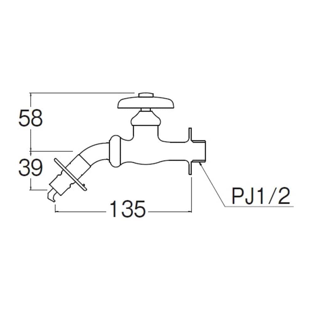 SANEI 洗濯機用ホーム水栓（寒冷地用）JY123TK-1-13