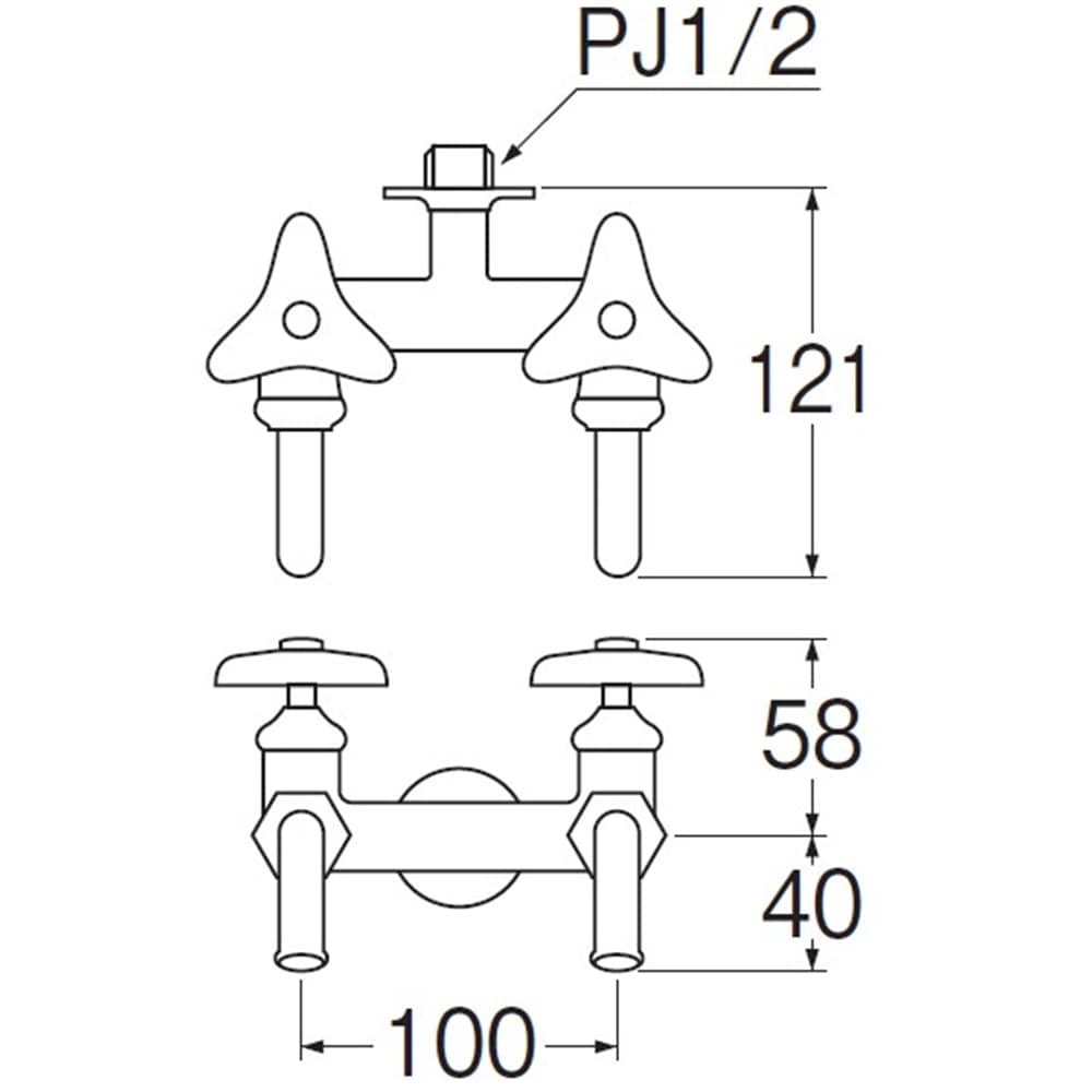 SANEI 二口ホーム水栓（寒冷地用）JF13AK-13