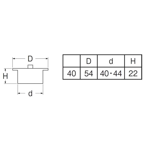 SANEI ゴム栓付風呂栓H20-40 外径54mm