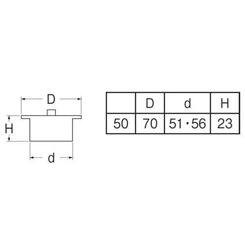 SANEI ゴム栓付風呂栓H20-50 外径70mm
