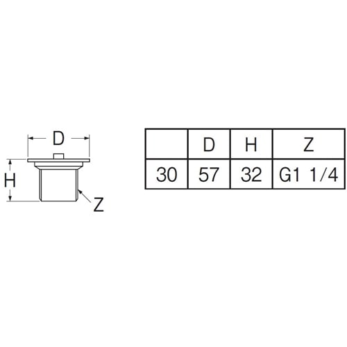 SANEI ゴム栓付風呂栓（ネジ付）H21-30 外径57mm