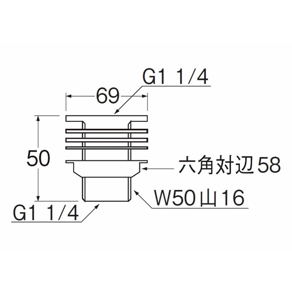 SANEI タンク取付金具H350-30 呼び30