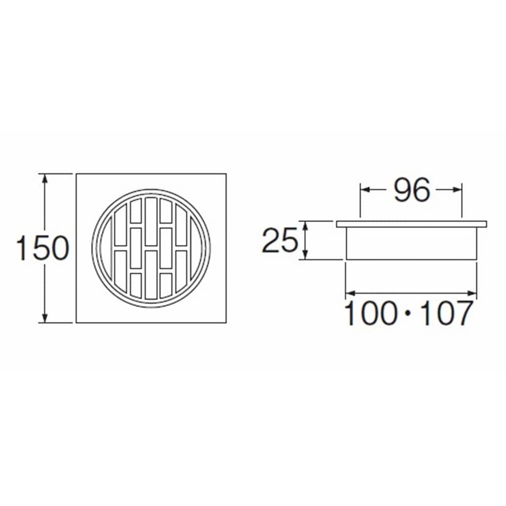 SANEI 兼用角目皿H480-100X150 150mm