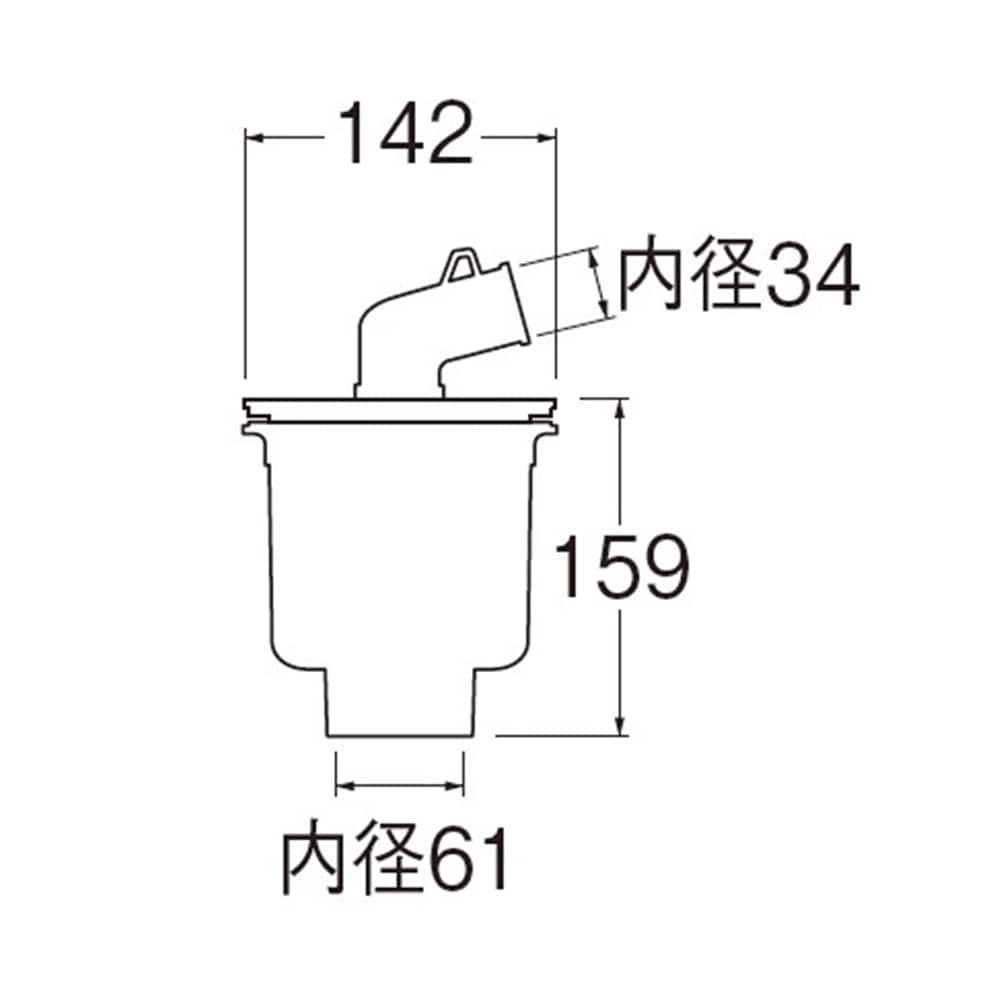 SANEI 洗濯機排水トラップH5550C-50 透明